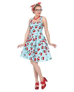 50'ies Rock'n Roll Kleid Mit Petticoat -Günstiger Karneval Universum Shop 50er jahre rockn roll kleid petticoat kostuem 50er jahre kostuem mottoparty kostuem 36593 04