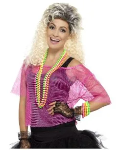 Pinkes 80er Jahre Netz Shirt