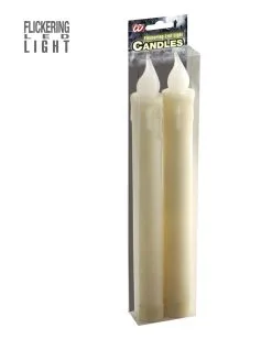 LED Tropfkerzen Set Beige -Günstiger Karneval Universum Shop beige led kerzen als deko led flackering candels halloween deko 38680 03 1