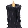 Schwarze Magie LED Kerze 19cm -Günstiger Karneval Universum Shop black magic led kerze black magic led candle halloween deko gothic deko 54011 01