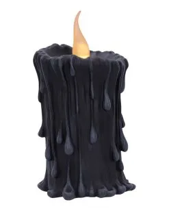 Schwarze Magie LED Kerze 19cm -Günstiger Karneval Universum Shop black magic led kerze black magic led candle halloween deko gothic deko 54011 04