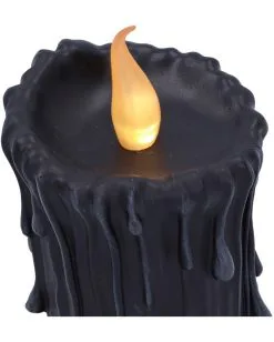 Schwarze Magie LED Kerze 19cm -Günstiger Karneval Universum Shop black magic led kerze black magic led candle halloween deko gothic deko 54011 05