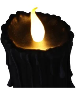 Schwarze Magie LED Kerze 19cm -Günstiger Karneval Universum Shop black magic led kerze black magic led candle halloween deko gothic deko 54011 06