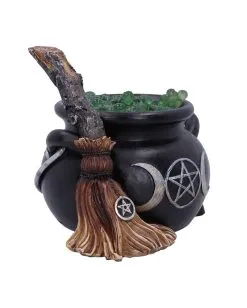 Brodelnder Hexenkessel Deko Mit LED 14,5cm -Günstiger Karneval Universum Shop blubbernder hexenkessel mit led licht bubbling cauldron decoration halloween und gothic wohnungsdeko 52420 4
