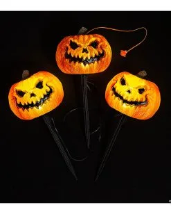 Böse Kürbis Gehweg Lichter Mit Licht Und Sound -Günstiger Karneval Universum Shop boese kuerbis gehweg lichter jackolantern pathway markers halloween und horror deko 37579 2