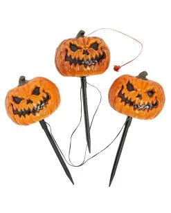 Böse Kürbis Gehweg Lichter Mit Licht Und Sound -Günstiger Karneval Universum Shop boese kuerbis gehweg lichter jackolantern pathway markers halloween und horror deko 37579