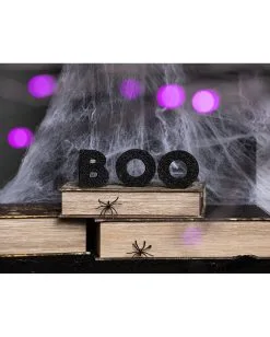Schwarze Glitzer Holz Deko Boo -Günstiger Karneval Universum Shop boo glitzer standdeko glitter boo block decor buchstaben aufsteller halloween 53043 3
