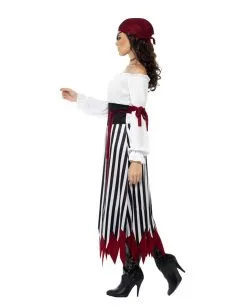 Buccaneer Piratin Kostüm -Günstiger Karneval Universum Shop buccaneer piratin kostuem seeraeuberin kostuem pirtaenbraut kostuem seitenansicht 23218