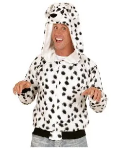 Dalmatiner Jacke Als Kostüm -Günstiger Karneval Universum Shop dalmatiner kostuem jacke mit kapuze dalmatian costume hoodie tierkostuem 54509 03