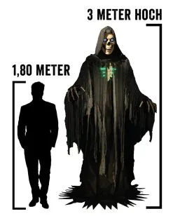 Gigantisches Skelett Phantom Halloween Animatronic -Günstiger Karneval Universum Shop gigantischer skelett reaper halloween animatronic skeleton reaper halloween animatronic prop halloween deko 51242