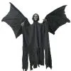 Grauer Skelett Reaper Mit Flügel 90cm -Günstiger Karneval Universum Shop grauer grim reaper mit biegsamen fluegeln grey grim reaper with bedable wings halloween dekoration 54005 01