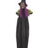 Märchenhexe Hängefigur Mit LED Augen 170cm -Günstiger Karneval Universum Shop gruene maerchenhexe haengefigur mit led augen halloween haenge deko 52041