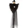 Schwarze Hängende Hexe Mit Totenschädel 53cm -Günstiger Karneval Universum Shop haengende hexe mit totenkopf schwarz black hanging ghost stream dress halloween haenge deko 53800
