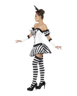 Harlekin Damen Verkleidung -Günstiger Karneval Universum Shop harlekin diva kostuem sexy clownsverkleidung fuer halloween und karneval 23871 3