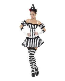 Harlekin Damen Verkleidung -Günstiger Karneval Universum Shop harlekin diva kostuem sexy clownsverkleidung fuer halloween und karneval 23871 4
