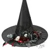 Hexenhut Mit Rosen & Puppenköpfen