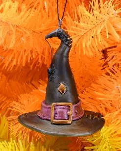 Hexenhut Christbaumkugel 8,9cm -Günstiger Karneval Universum Shop hexenhut weihnachtskugel halloween und horror weihnachtsdeko witch hat ornament 54756 4