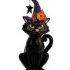 Schwarze Katze Mit Hexenhut Keramik Figur 31cm -Günstiger Karneval Universum Shop hexenkatze keramik figur halloween und gothic wohnungsdeko und homeware witchs car familiar figurine 54646 2