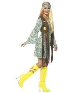 60s Kostüm Hippie Chick -Günstiger Karneval Universum Shop hippie chick kostuem flower power kostuem faschingskostuem bild3 27833