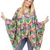 Poncho Mit Haarband Für Hippies -Günstiger Karneval Universum Shop hippie poncho mit haarband kostuem ueberwurf fuer fasching tie dye hippie poncho 31103