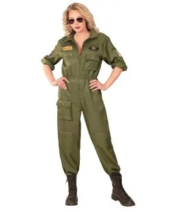 Kampfjet Pilotin Frauen Kostüm -Günstiger Karneval Universum Shop kampfjet pilotin damen kostuem airforce soldatin frauen kostuem airforce jet pilot womans costume 36601 03