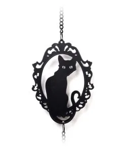 Katzen Silhouette Metall Windspiel Hängedeko -Günstiger Karneval Universum Shop katzen silhouette windspiel und haengedeko gothic und halloween wohnungsdeko alchemy england feline wind chime 52747 2