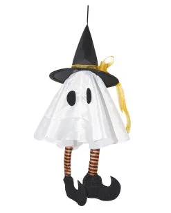 Kleines Weißes Gespenst Mit Hexenhut 36 Cm -Günstiger Karneval Universum Shop kleiner weisser geist mit hexenhut little white ghost with witch hat 39603 03