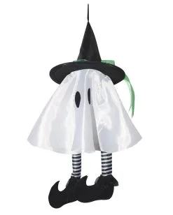 Kleines Weißes Gespenst Mit Hexenhut 36 Cm -Günstiger Karneval Universum Shop kleiner weisser geist mit hexenhut little white ghost with witch hat 39603 04