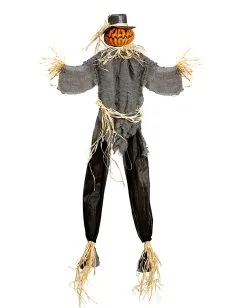 Kürbis Vogelscheuche Halloween Deko 130cm -Günstiger Karneval Universum Shop kuerbis vogelscheuche haengefigur pumpkin scarecrow hanging prop halloween deko 51741 01
