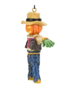 Kürbis Vogelscheuche Christbaumkugel 9,5cm -Günstiger Karneval Universum Shop kuerbis vogelscheuche weihnachtskugel halloween und horror weihnachtsdeko scarecrow ornament 54755 5