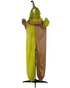 Horror Clown Standfigur Mit Leuchtaugen 180cm -Günstiger Karneval Universum Shop lebensgrosse horror clown figur mit licht 180cm life size horror clown figure with light halloween standfigur clown 53363 3