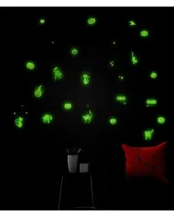 Leuchtende "Kürbisse & Katzen" Halloween Sticker -Günstiger Karneval Universum Shop leuchtende halloween sticker kuerbisse und katzen glow in the dark halloween sticker pumpkin and cats 51727 03