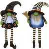 Plüsch Kantenhocker Halloween Gnom Leuchtend 38cm -Günstiger Karneval Universum Shop leuchtender pluesch kantenhocker halloween zwerg 38cm plush light up witch gnome shelf sitter 54085