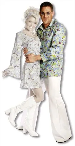 Männer Hippie Hemd Blau XXL