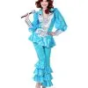 Türkises 70s Mama Mia Deluxe Kostüm 2 Türkises 70s Mama Mia Deluxe Kostüm -Günstiger Karneval Universum Shop mama mia 70s kostuem deluxe tuerkis 70er jahre abba verkleidung popstar kostuem damen 36437