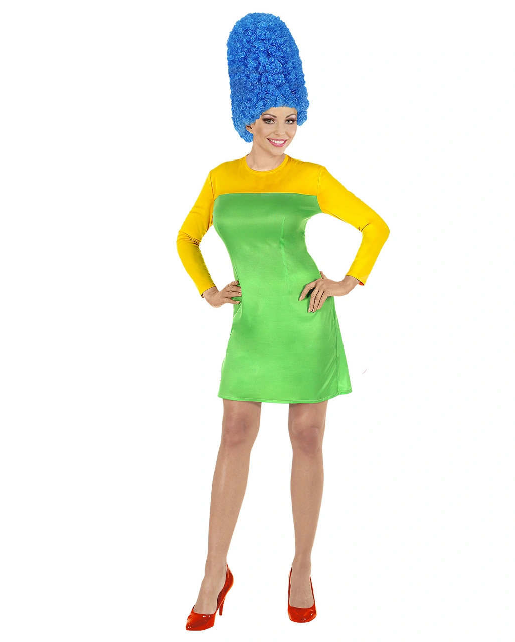Marge Comic Damen Kostüm Mit Perücke 4 Marge Comic Damen Kostüm Mit Perücke – Bild 2