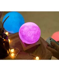 Mondlicht Mit Farbwechsel & Fernbedienung -Günstiger Karneval Universum Shop mond nachtlicht mit farbwechsel fernbedienung moon light with color changing remote control wohn ambiente 52410 02