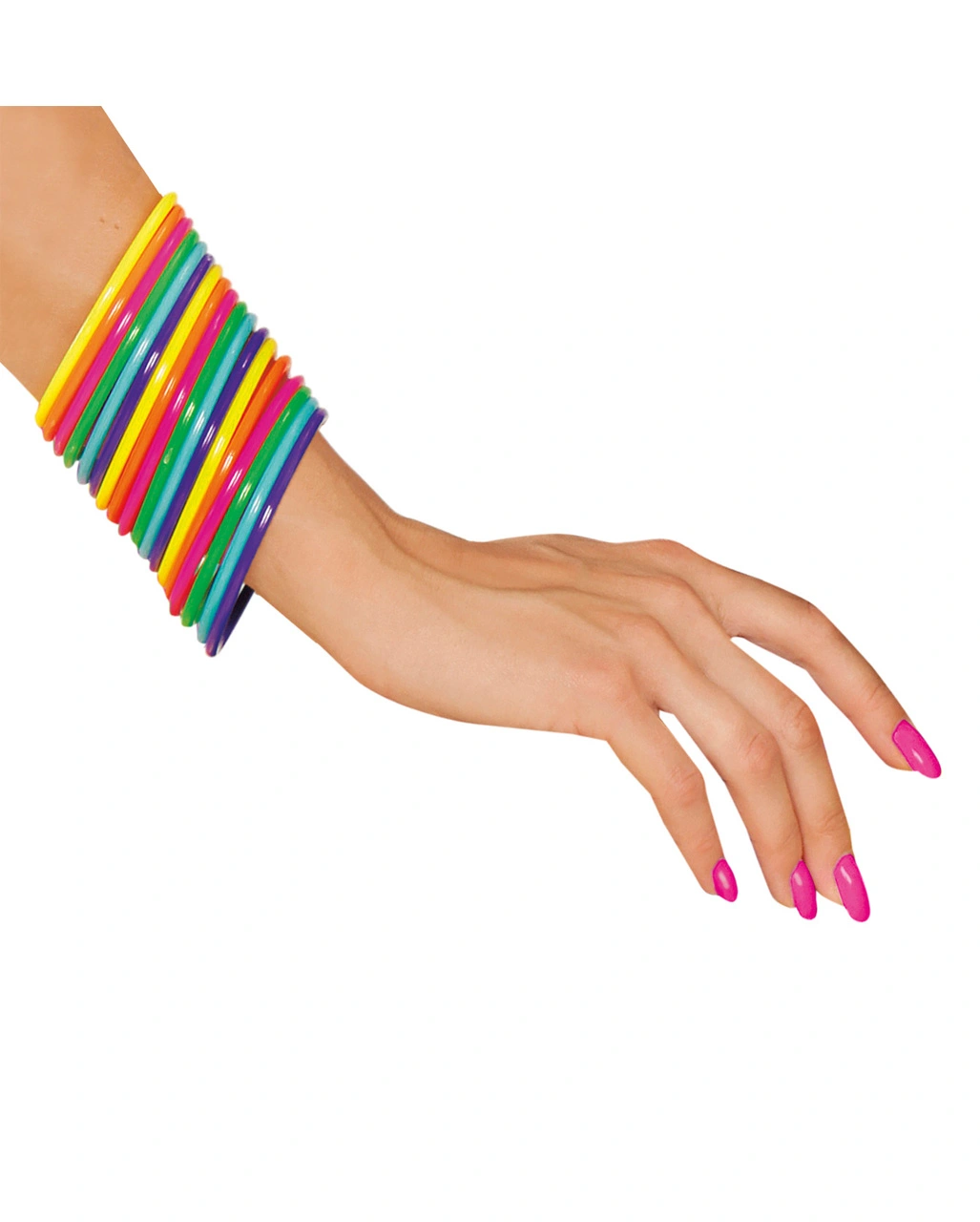 80er Jahre Neon Color Armreifen 18 St. 4 80er Jahre Neon Color Armreifen 18 St. – Bild 2
