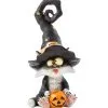 Katzenfigur Mit Hexenhut Und Kürbis 19 Cm -Günstiger Karneval Universum Shop niedliche katze mit hexenhut und kuerbis kindgerechte halloween dekoration halloween party halloween deko figur kinder halloween party 53793
