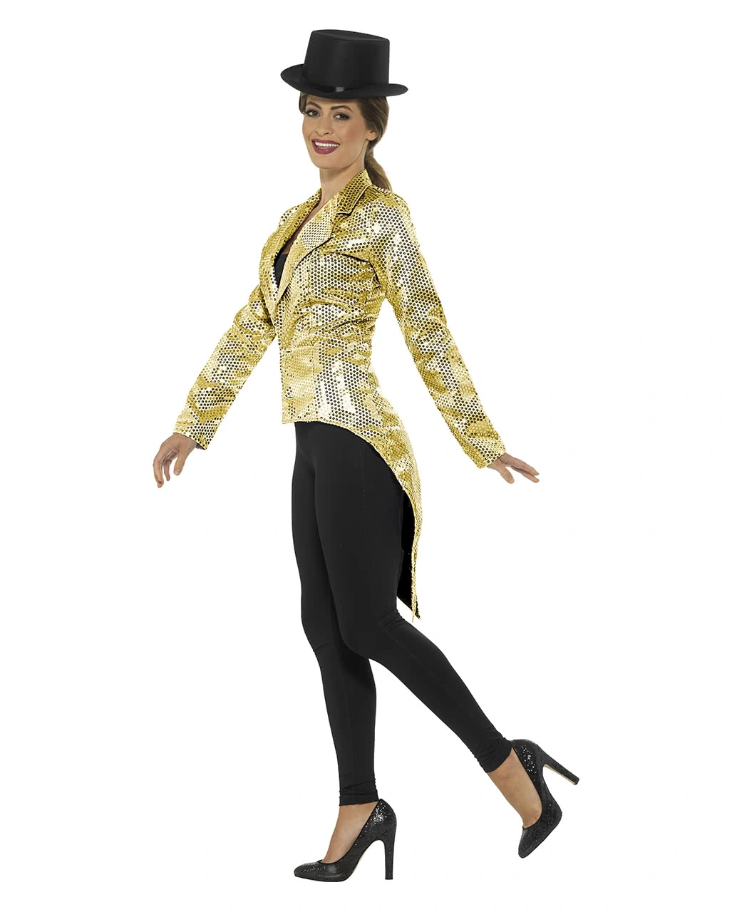 Goldene Frauen Pailletten-Jacke 5 Goldene Frauen Pailletten-Jacke – Bild 3