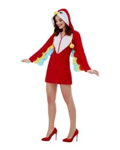 Papageien Kostümkleid Mit Kapuze Für Frauen -Günstiger Karneval Universum Shop papagei kostuem kleid ppagei kostuem parrot carnival costume 37288 4
