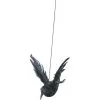 Fliegender Rabe Zum Aufhängen -Günstiger Karneval Universum Shop rabe mit aufgestellten fluegeln schwarzer rabe als tier deko fuer halloween 25274