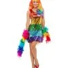 Rainbow Pailletten Glitter Kleid
