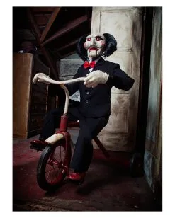 SAW Puppe Billy -Günstiger Karneval Universum Shop saw billy puppe originale horrorfilm sammler puppe aus james wans saw lizenzierte horrorpuppe fuer jig saw fans 28972 6