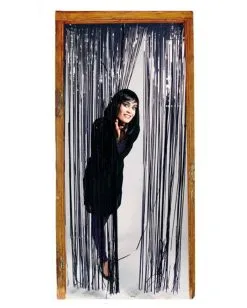 Schwarzer Fransen-Türvorhang Aus Folie 2x1 M -Günstiger Karneval Universum Shop schwarzer folien fransenvorhang schwarzer lametta vorhang halloween dekoration 53910 02