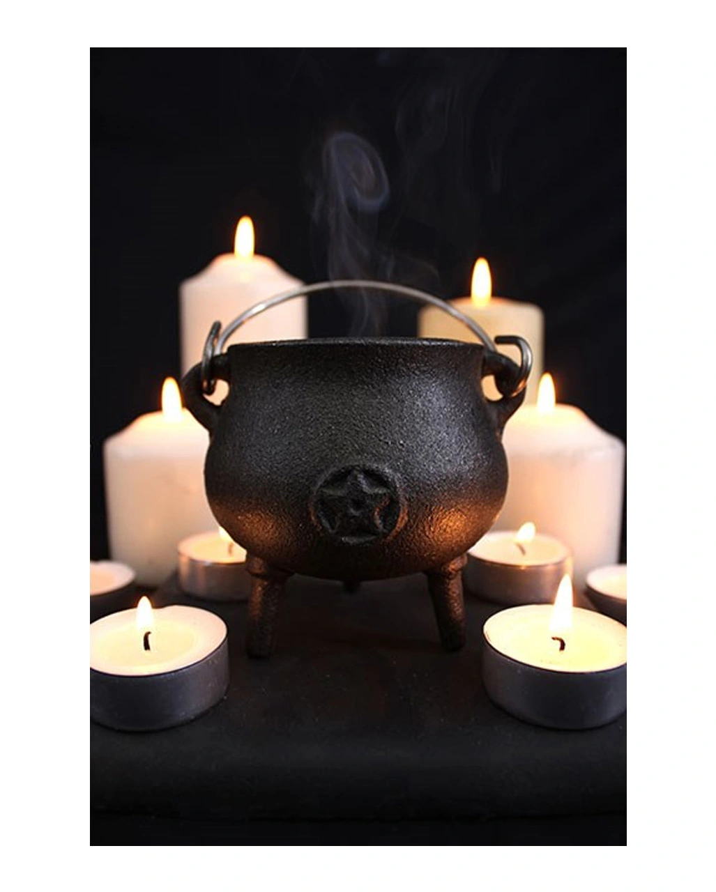 Hexenkessel Mit Pentagramm Aus Gusseisen 7cm 4 Hexenkessel Mit Pentagramm Aus Gusseisen 7cm – Bild 2