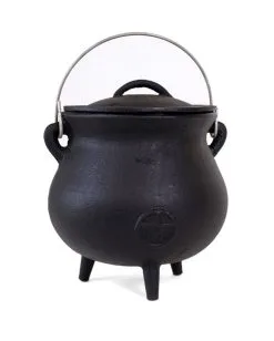 Hexenkessel Mit Pentagram Aus Gusseisen 19cm