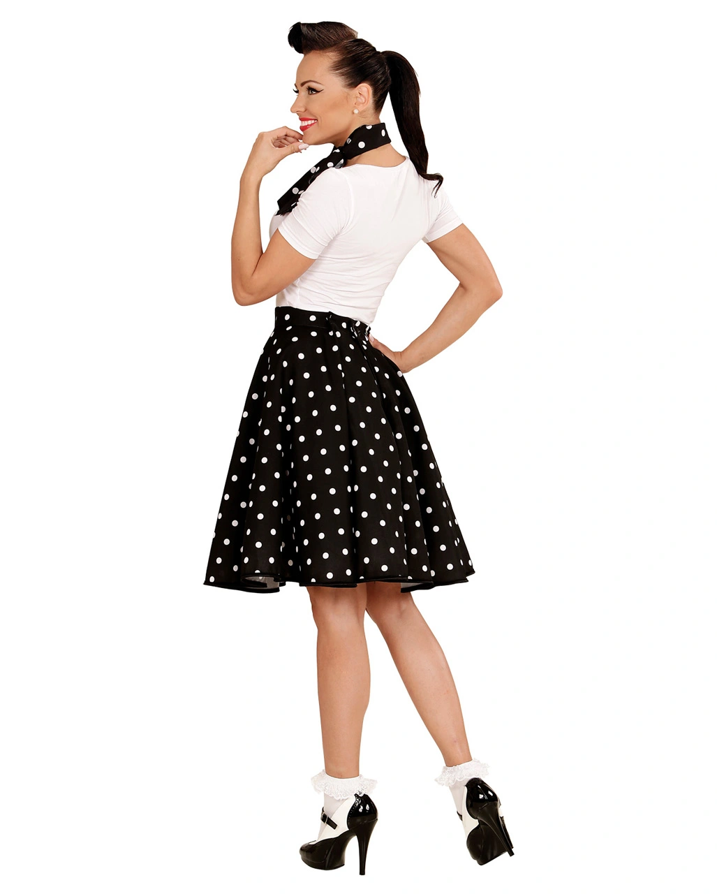 50ies Rock & Halstuch Schwarz 4 50ies Rock & Halstuch Schwarz - Image 2