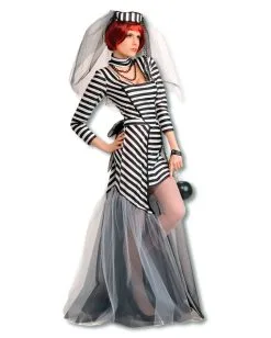 Sexy Sträflings Braut Kostüm