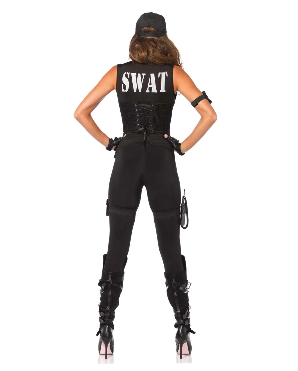 Damen Deluxe SWAT Agent Kostüm 4 Damen Deluxe SWAT Agent Kostüm – Bild 2